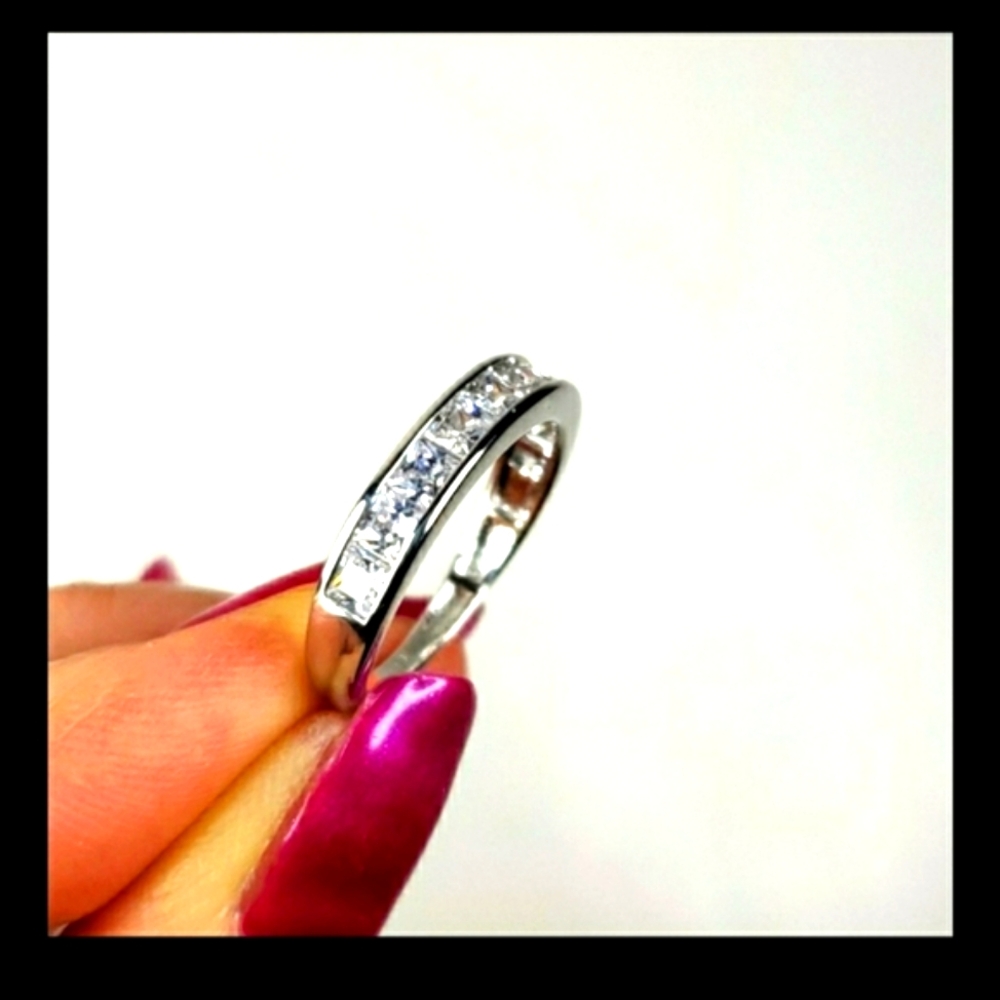 Lustro Stella CZ Ring in Sterling Silver 8 NWT